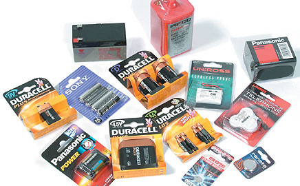 Assorted batteries
